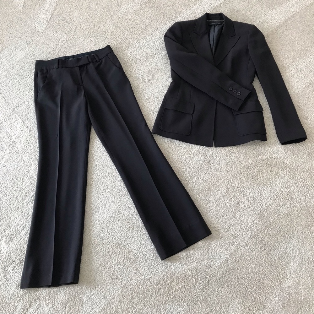 Calvin Klein Chocolate Brown 2-pc Suit Sz 2